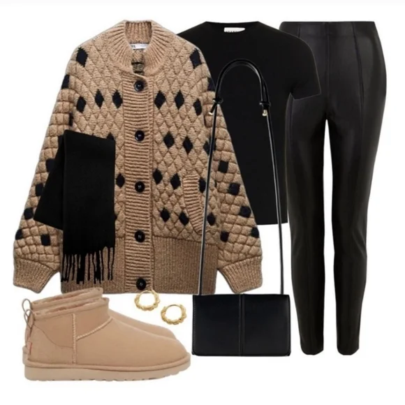 ❌️SOLD❌️STRUCTURED KNIT CARDIGAN TAUPE BROWN SIZE S - Picture 12 of 16